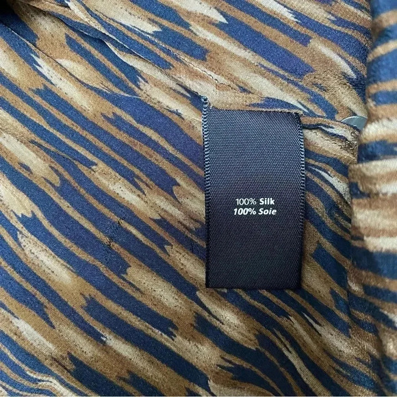 Elizabeth & James Paulina 100% Silk Abstract Print Shirt Dress Size 4 - Picture 13 of 13